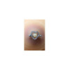 Paire de cache-tétons piercing barre coeur faux diamant peau claire 
